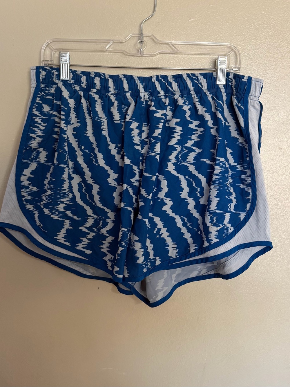 Nike Blue Patterned Women's Athletic Shorts